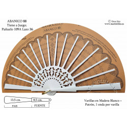 Varillas+Patrón 88 Madera Blanco