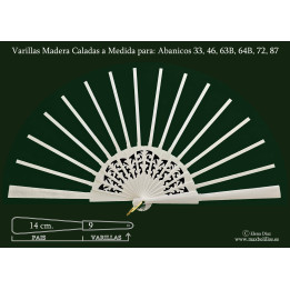Rf. 33,46,63B,64B,72,87 Varillas Madera Blanco