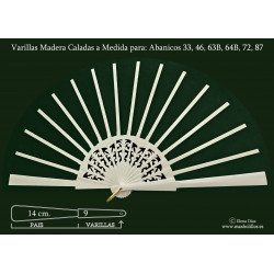 Rf. 33,46,63B,64B,72,87 Varillas Madera Blanco