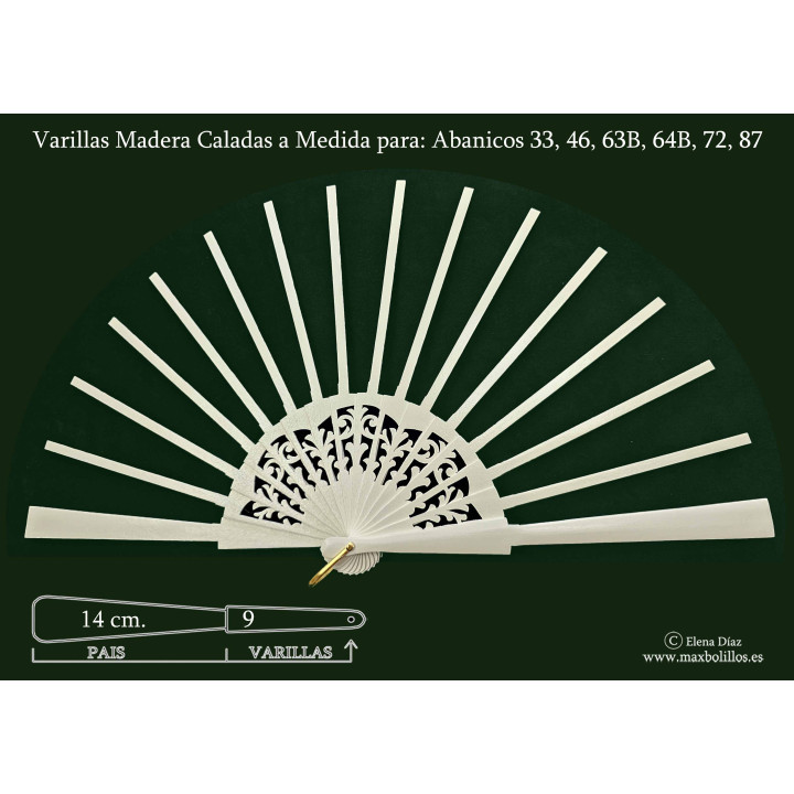Rf. 33,46,63B,64B,72,87 Varillas Madera Blanco