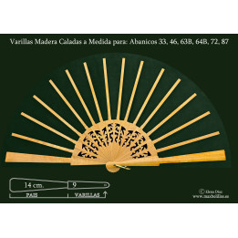Rf. 33,46,63B,64B,72, 87 Varillas Madera Natural