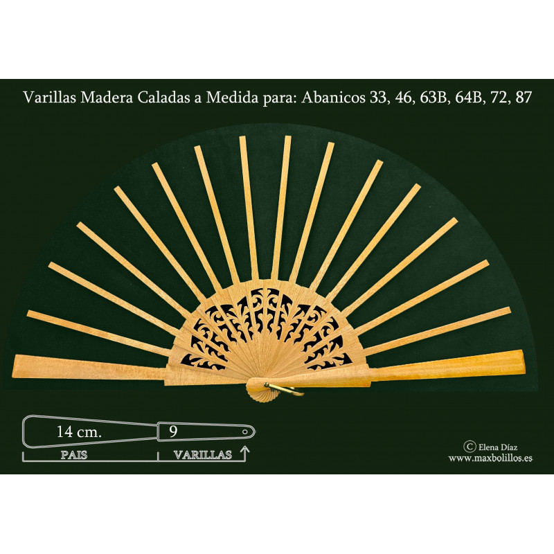 Rf. 33,46,63B,64B,72, 87 Varillas Madera Natural