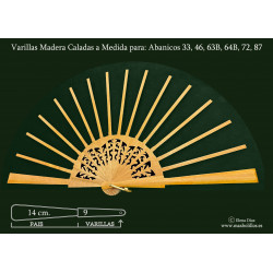 Rf. 33,46,63B,64B,72, 87 Varillas Madera Natural