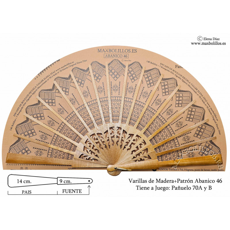 Varillas+Patrón 46 Madera Natual