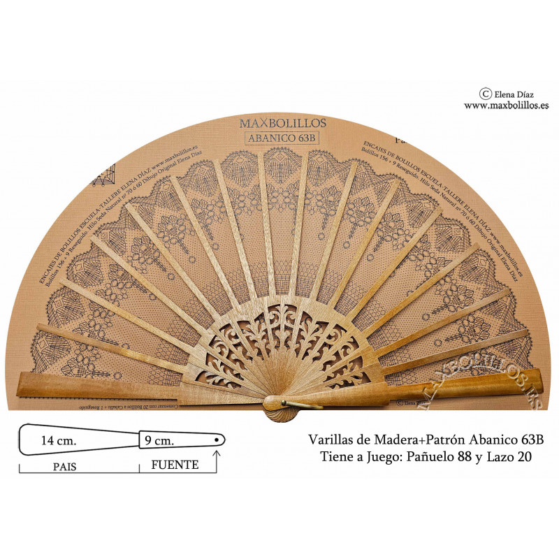 Varillas+Patrón 63B Madera Natural