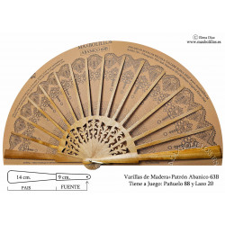 Varillas+Patrón 63B Madera Natural