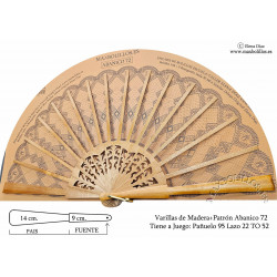 Varillas+Patrón 72 Madera...
