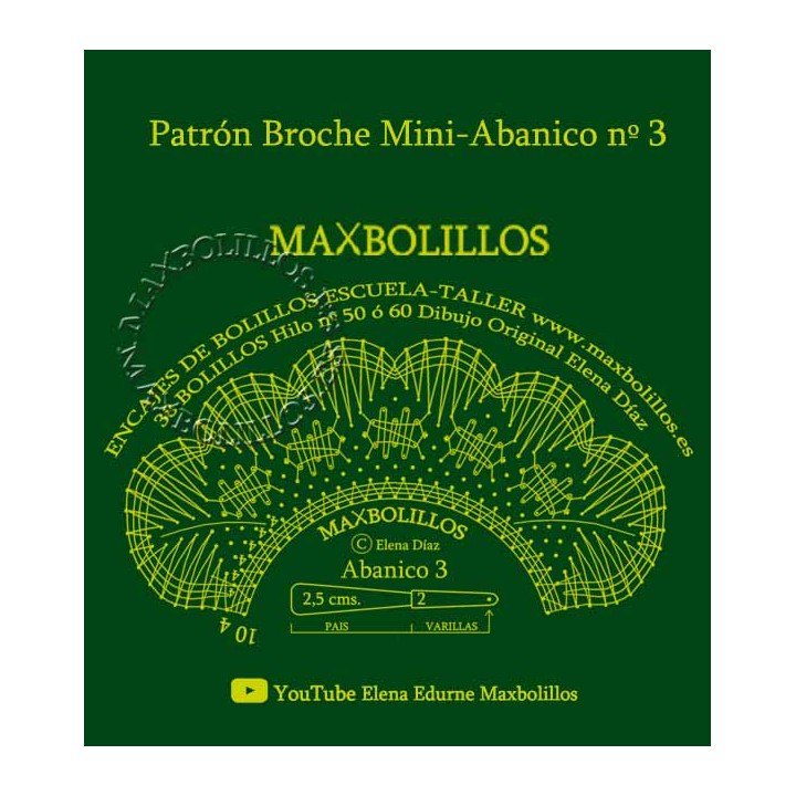 Broche Abanico + Patrón 3