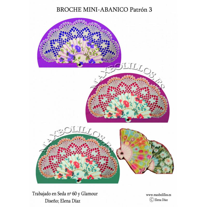 Broche Abanico + Patrón 3