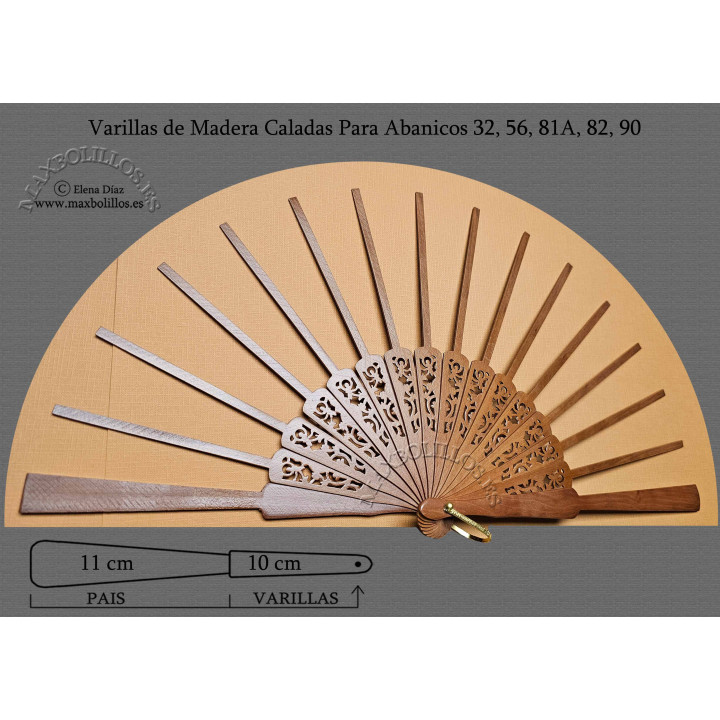 Rf. 32, 56, 81A, 82, 90 Varillas Madera Natural