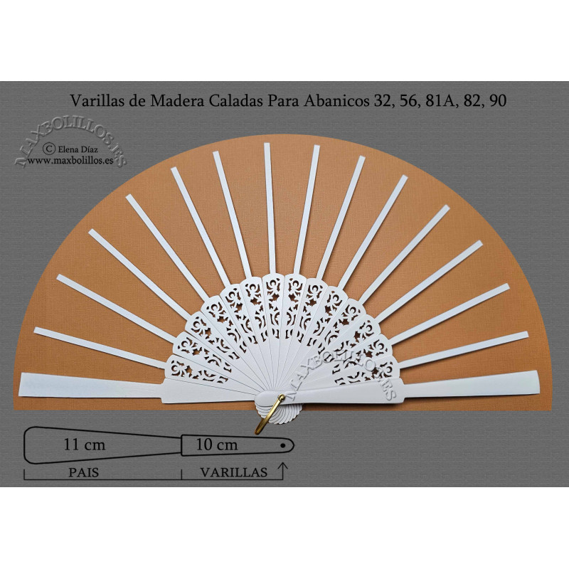 Rf. 32, 56, 81A, 82, 90 Varillas Madera Blanco