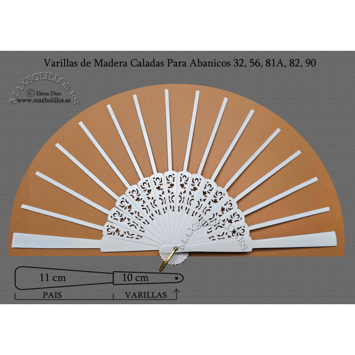 Rf. 32, 56, 81A, 82, 90 Varillas Madera Blanco