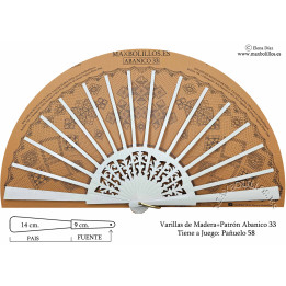 Varillas+Patrón 33 Madera Blanco