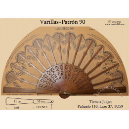 Varillas+Patrón 90 Madera Natural