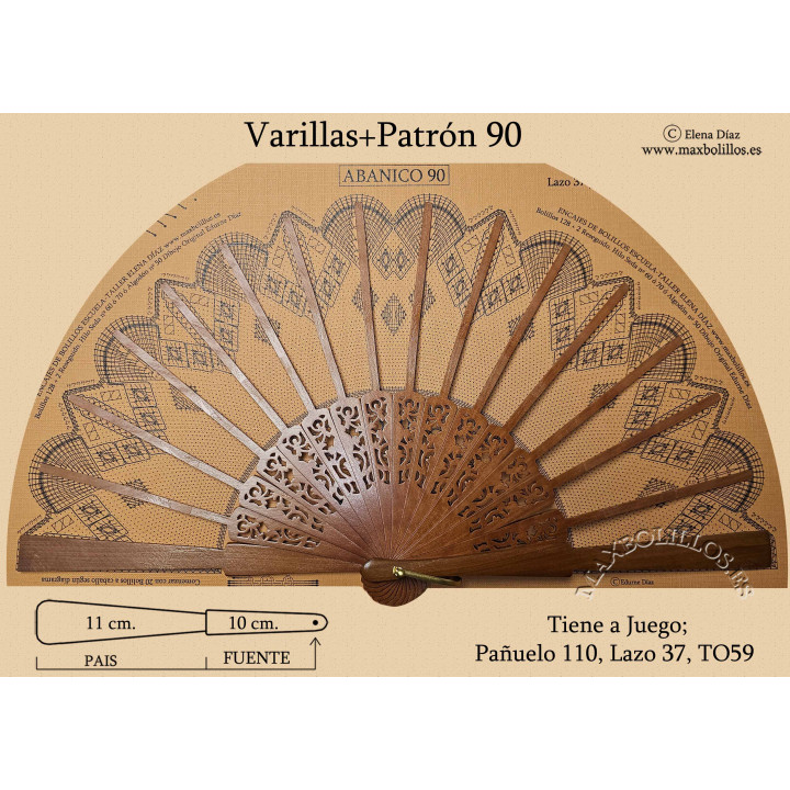 Varillas+Patrón 90 Madera Natural