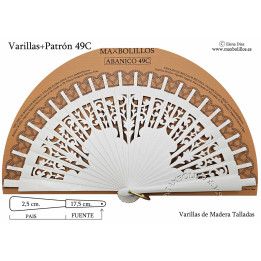 Varillas+Patrón 49C Madera Blanco