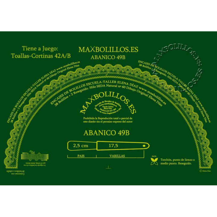 Varillas+Patrón 49B Madera Blanco