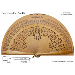 Varillas+Patrón 49C Madera Natural