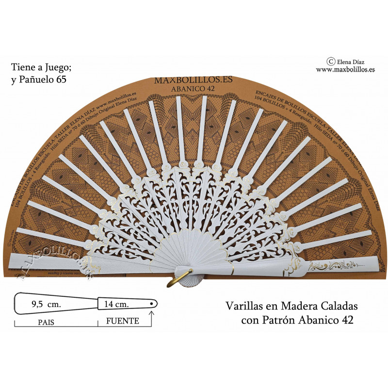 Varillas+Patrón 42 Oro Madera Blanco