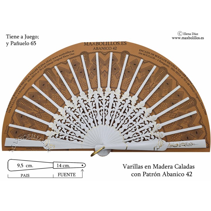 Varillas+Patrón 42 Oro Madera Blanco