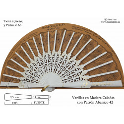 Varillas+Patrón 42 Oro Madera Blanco