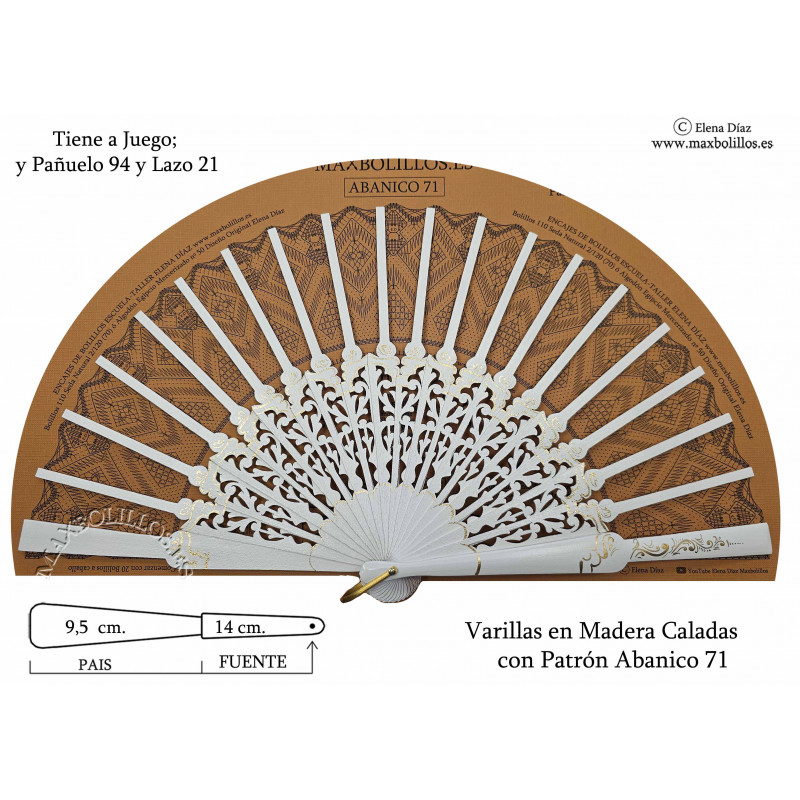 Varillas+Patrón 71 Oro Madera Blanco