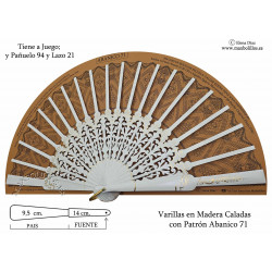 Varillas+Patrón 71 Oro Madera Blanco