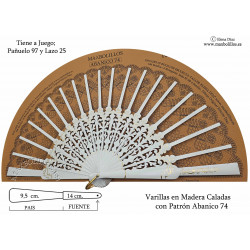 Varillas+Patrón 74 Oro Madera Blanco