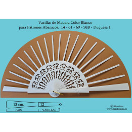 Rf. 14-61-69-58B Varillas Madera Blanco