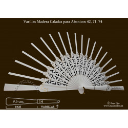 Rf. 42-71-74 Varillas Oro Madera Blanco