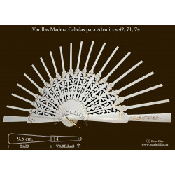 Rf. 42-71-74 Varillas Oro Madera Blanco