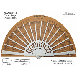 Varillas+Patrón 91B Blanco Madera