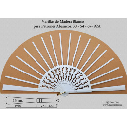 Rf. 30,54,67,92A Varillas Madera Blanca