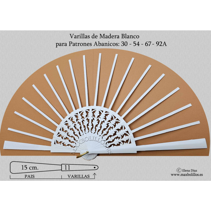 Rf. 30,54,67,92A Varillas Madera Blanca
