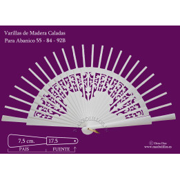 Rf. 55, 84 y 92B Varillas Madera Blancas