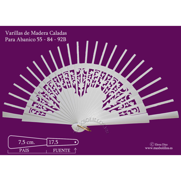 Rf. 55, 84 y 92B Varillas Madera Blancas