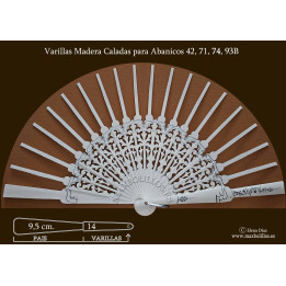 Rf. 42-71-74-93B Varillas Madera Blanco Plata