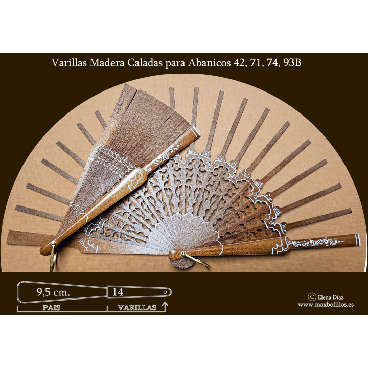 Rf. 42-71-74-93B Varillas Madera Natural
