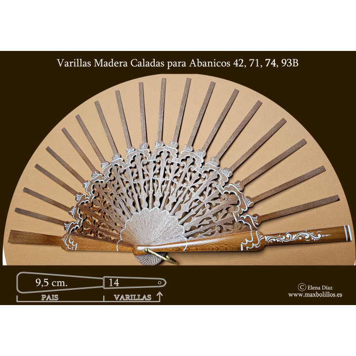 Rf. 42-71-74-93B Varillas Madera Natural
