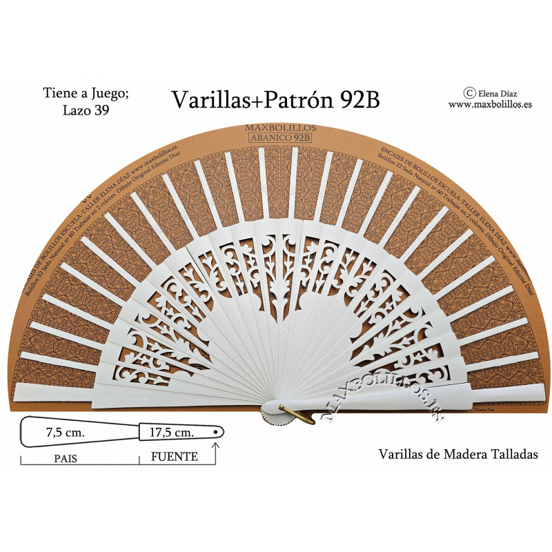 Varillas+Patrón 92B Blanco Madera