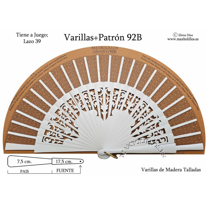 Varillas+Patrón 92B Blanco Madera