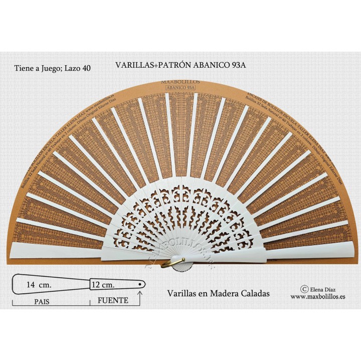Varillas+Patrón 93A Madera Blanco