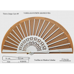 Varillas+Patrón 93A Madera Blanco