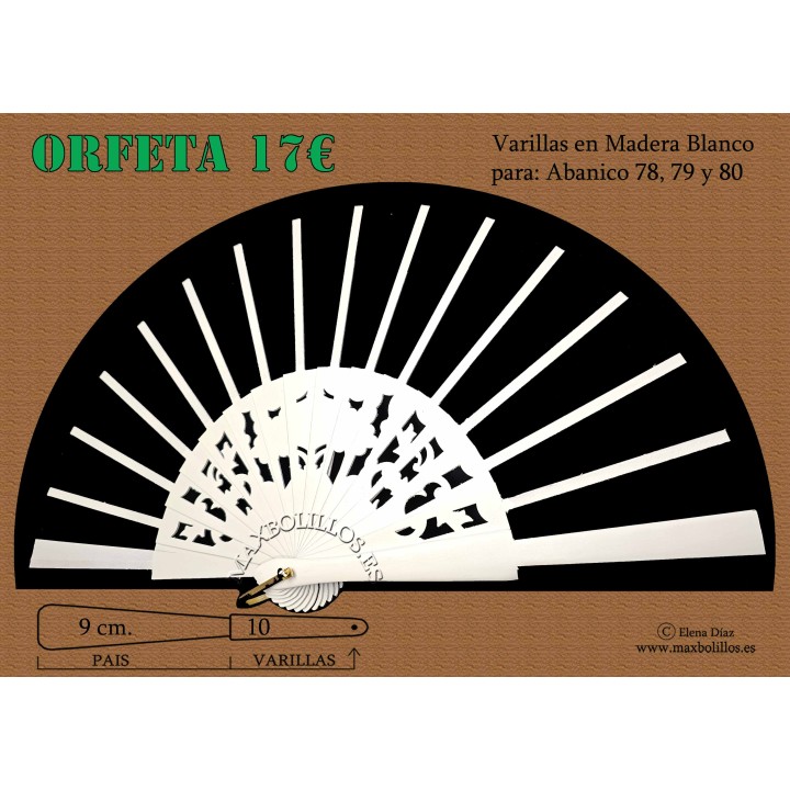 Rf. 78, 79, 80 Varillas Madera Blanco Oferta