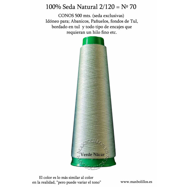 Seda Natural Nº70 Verde Nácar