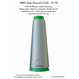 Seda Natural Nº70 Azul Nácar