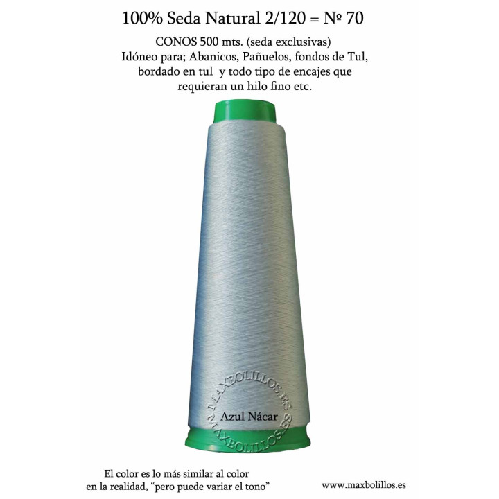 Seda Natural Nº70 Azul Nácar