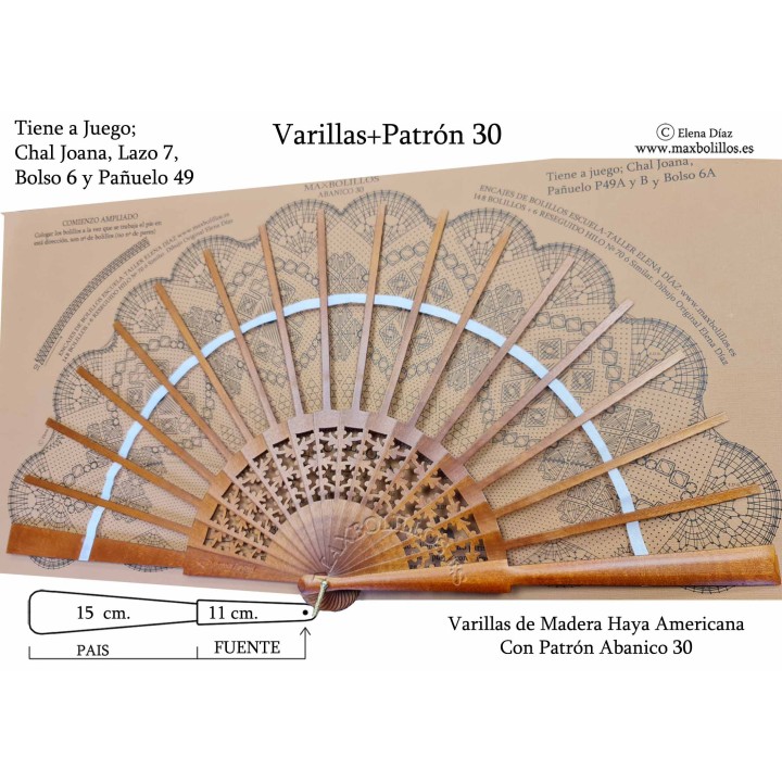 Varillas+Patrón 30 Haya