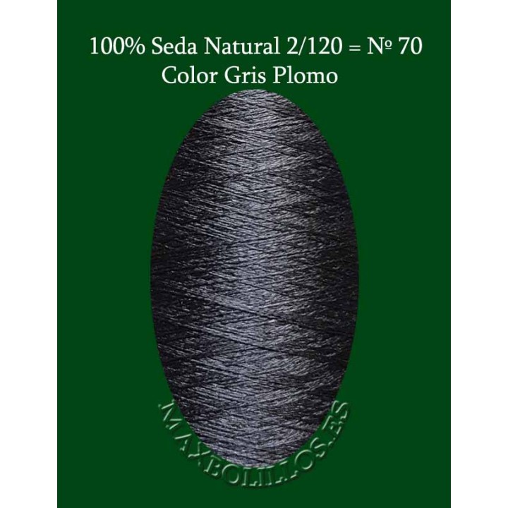 Seda Natural Nº70 Gris PLomo