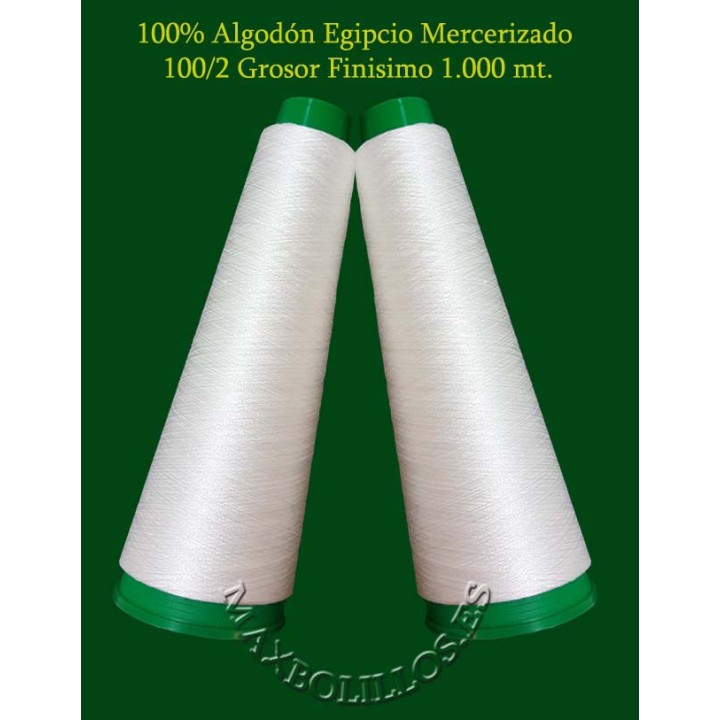 Algodón Nº 100 Blanco Roto Egipcio Mercerizado